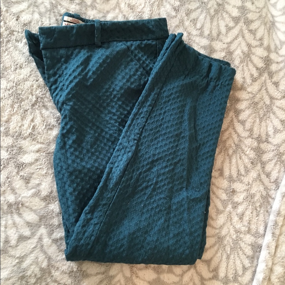 Indigo Textured Ankle Pants